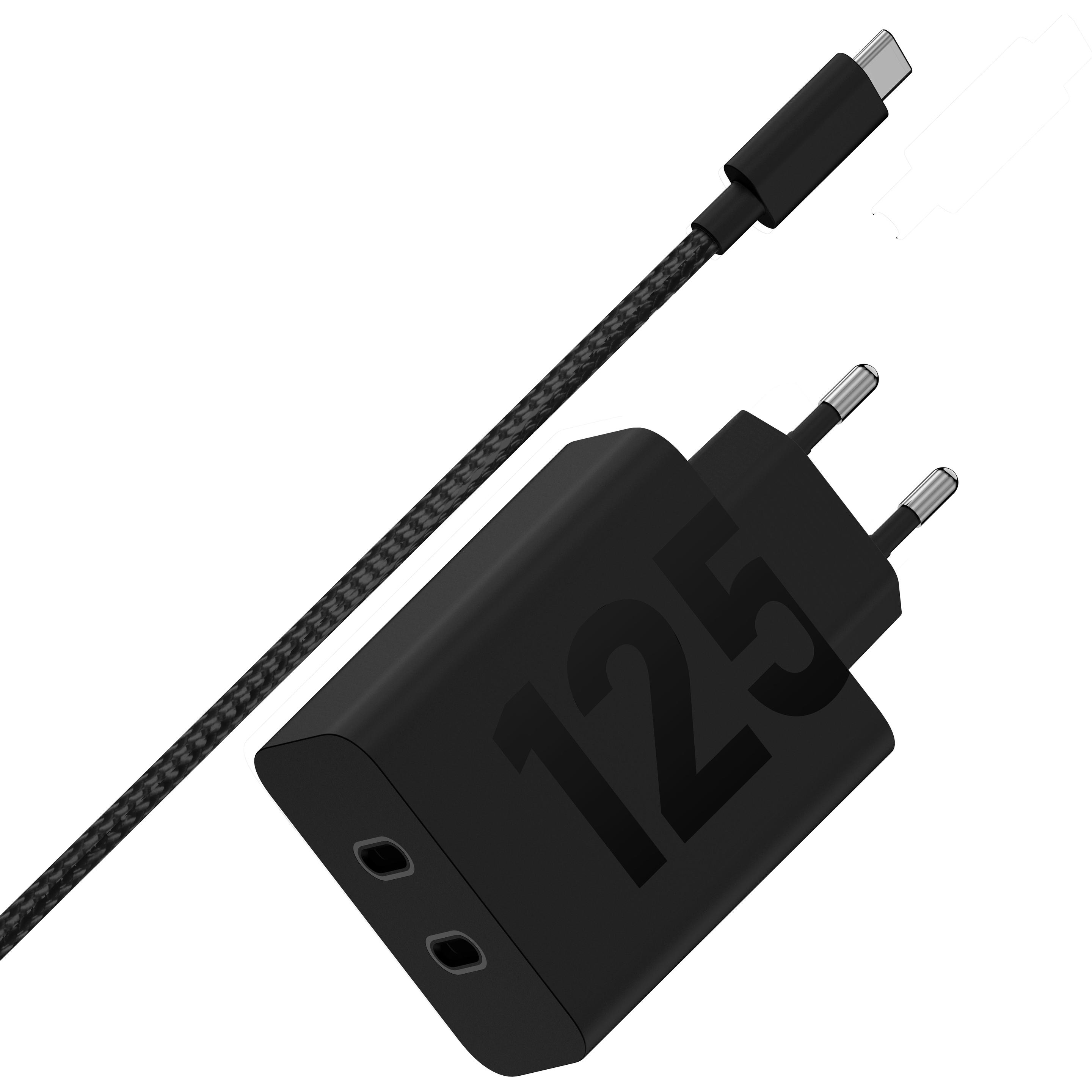 Motorola TurboPower 125W Duo Charger (125 W), USB Ladegerät, Schwarz