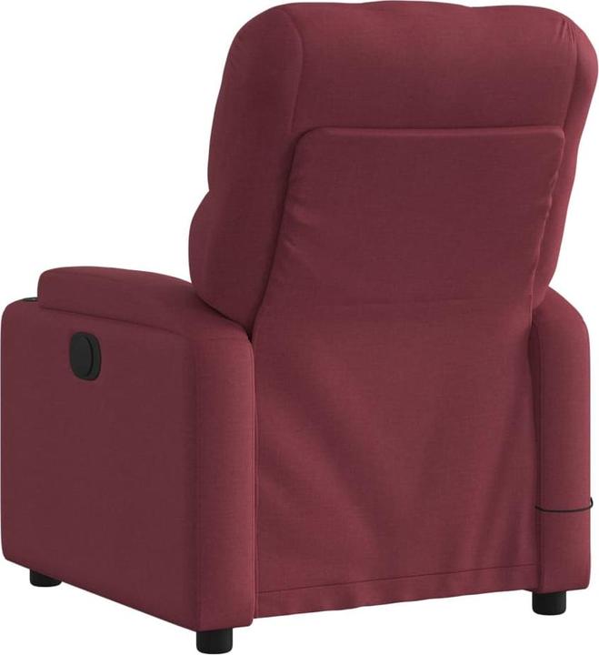 Immagine prodotto vidaXL Poltrona massaggiante in tessuto rosso vino,Colore: Rosso vino,Materiale: Tessuto