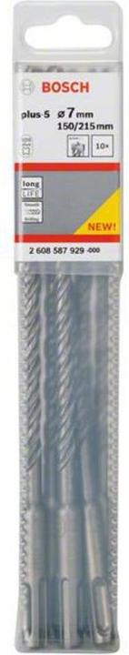 Produktbild Bosch Professional Zubehör Hammerbohrer SDS plus-5, 7 x 150 x 215 mm, 10er-Pack (7 mm)