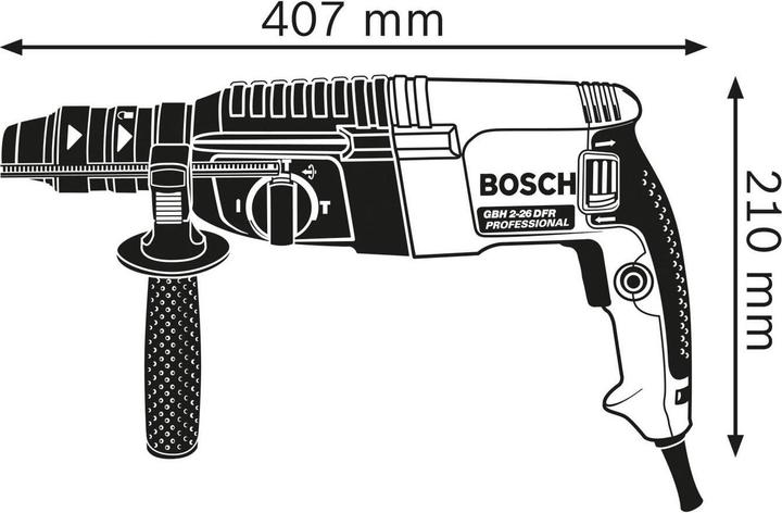 Actual product image Bosch Professional Rotary hammer drill with SDS plus GBH 2-26 F, carry case (Electrical connection)