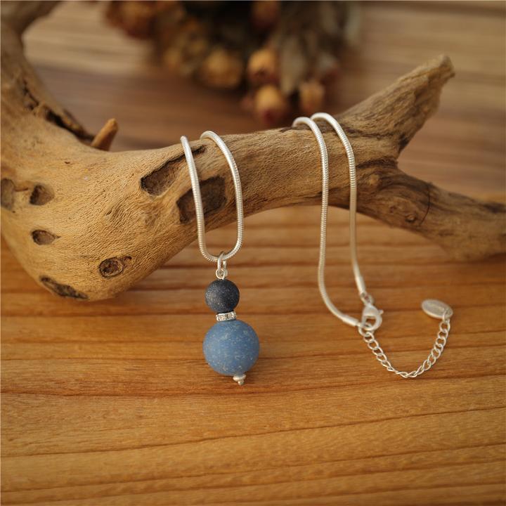 Actual product image Andreani Necklace with stone pendant made from genuine blue aventurine (Genuine blue aventurine)