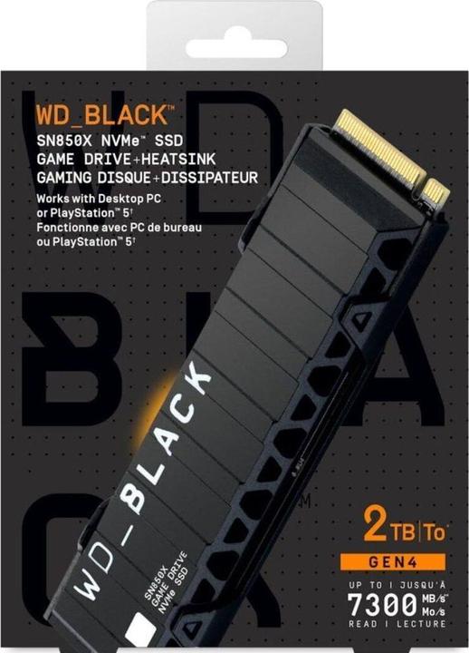 Produktbild WD Black SN850X mit Heatsink powered by SANDISK (2000 GB, M.2 2280)