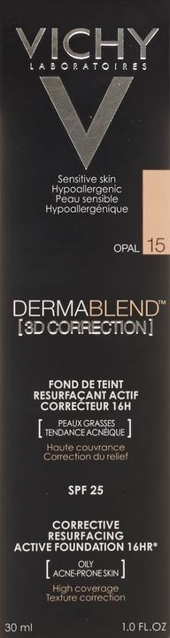 Actual product image Vichy Dermablend (3D Correction) Skin Imperfections Optically Correcting Make-up (15 Opal)
