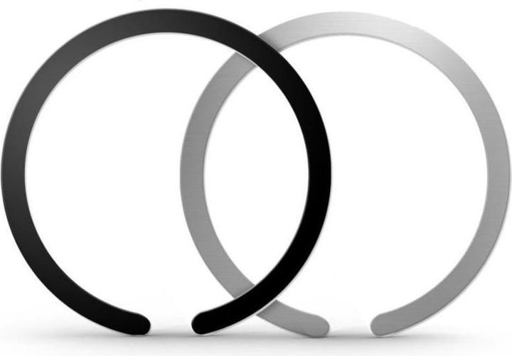 Produktbild Tech-Protect MagSafe MetalPlate Ring Universal Magnetic - Black/Silver (2 pcs)