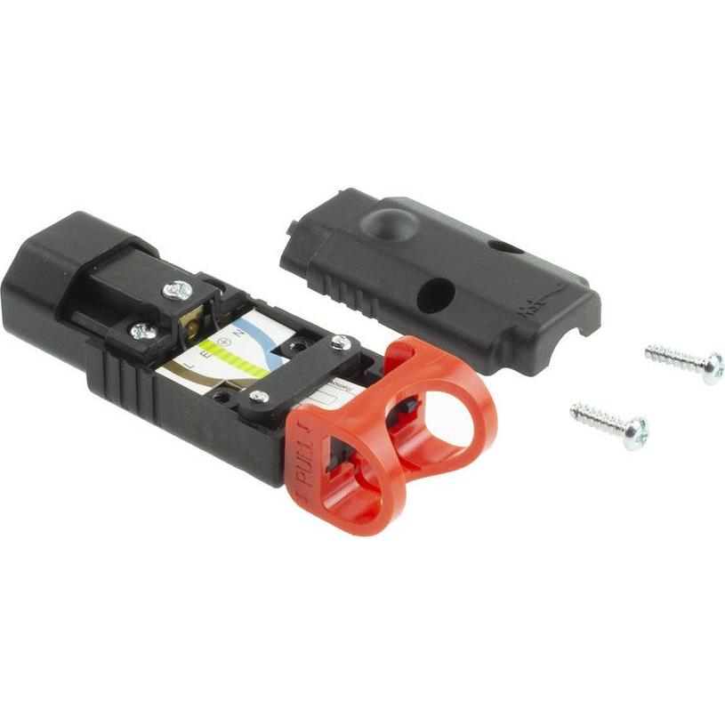 Thumbnail - Iec Lock C13 Connector female, lockable, Elektronikkabel + Stecker, Schwarz, Rot