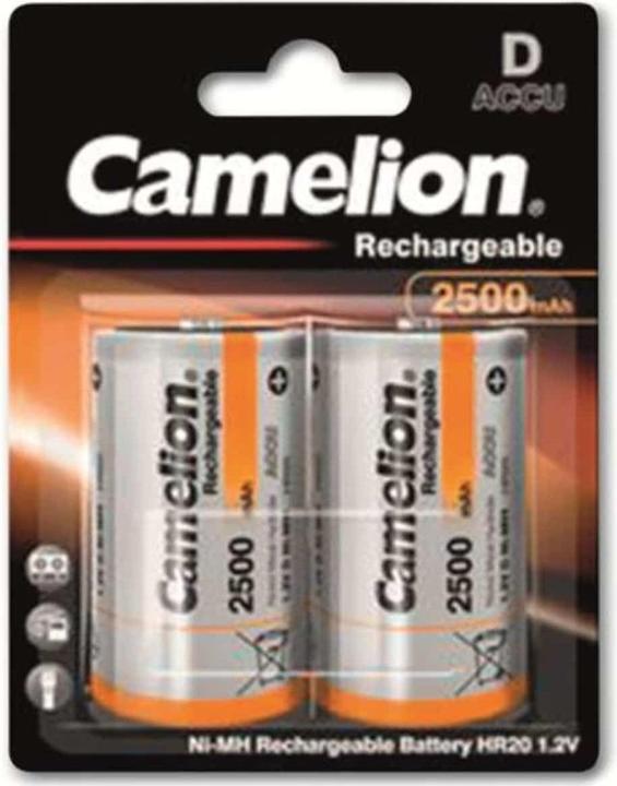 Camelion 17025220 - Rechargeable battery - nickel metal hydride (NiMH) - 1.2 V - 2 pieces (2 pcs., D, 2500 mAh)