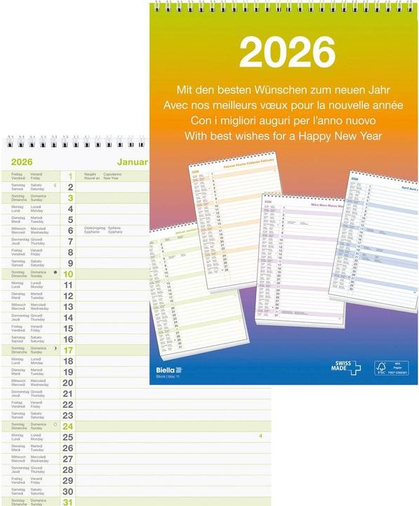 Produktbild Biella Wandkalender (21 x 29.7 cm, Kein Einband, Deutsch)