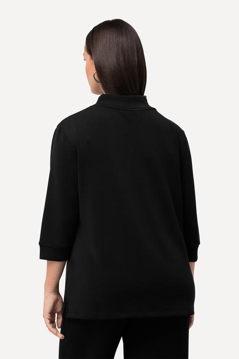 Produktbild Ulla Popken Sweatshirt, Ziersteine, Classic, Stehkragen, 3/4-Arm (50, 52)