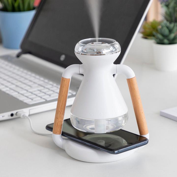 Actual product image InnovaGoods Humidifier, aroma diffuser and wireless charger, 3-in-1 Misvolt (230 ml)