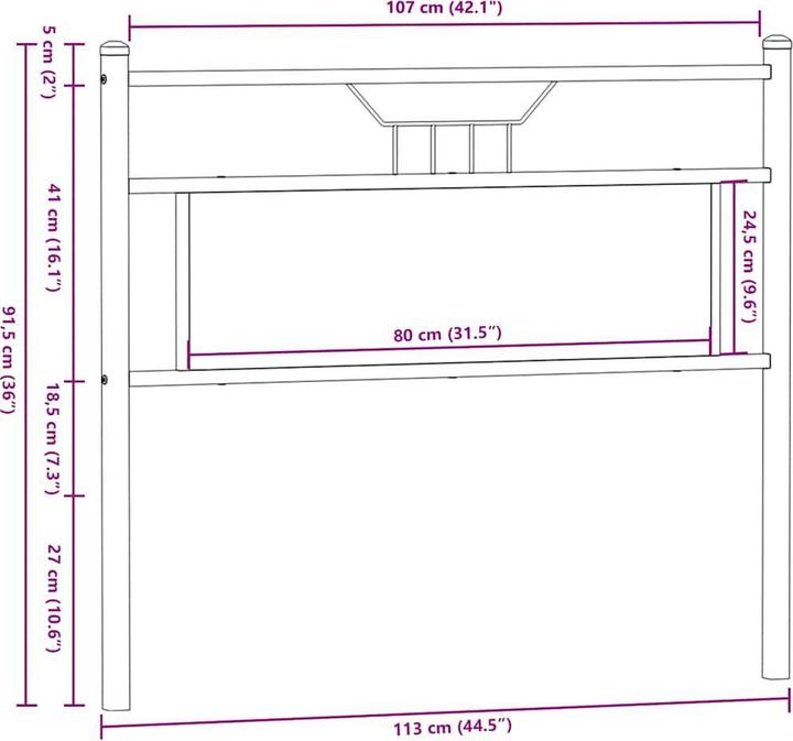 Image du produit vidaXL Kopfteil (30 x 3 x 91.50 cm)