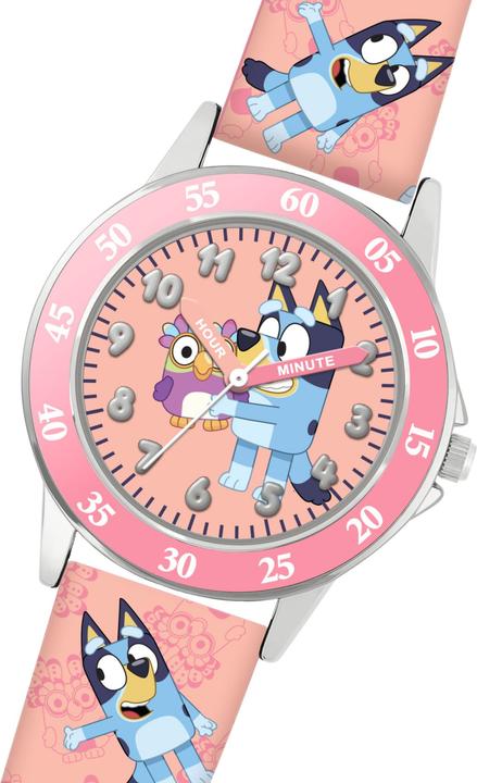 Actual product image Disney Bluey Lern-Uhr mit Pinkem (Analogue wristwatch)
