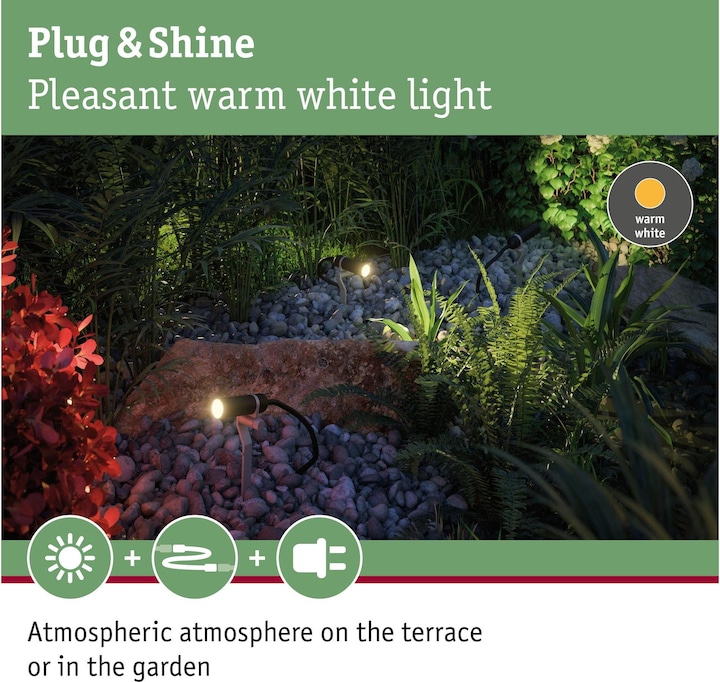 Image du produit Paulmann Outdoor Plug & Shine Plantini ensemble supplémentaire (200 lm, IP65)