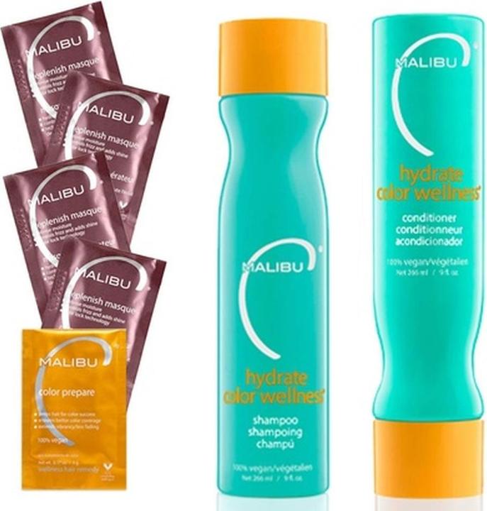Immagine prodotto Malibu C Hydrate Color Wellness Set 7 Count (Set per la cura dei capelli)