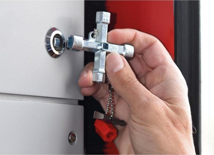 Produktbild HP Autozubehör Schaltschrankschlüssel Doublehead Key 11 Funktionen mit Bitadapter