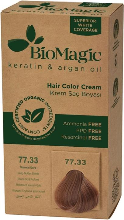 Produktbild Biomagic Haarfarbstoff für tiefe goldene Blondine (77,33) 250 g - Biomagisch (Tief Golden Blond (77,33))