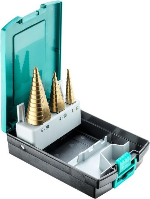technocraft Set di punte a gradino HSS (4 mm, 5 mm, 6 mm, 7 mm, 8 mm, 9 mm, 10 mm, 11 mm, 12 mm, 13 mm, 14 mm, 16 mm, 18 mm, 20 mm, 22 mm, 24 mm, 26 mm, 28 mm, 30 mm)