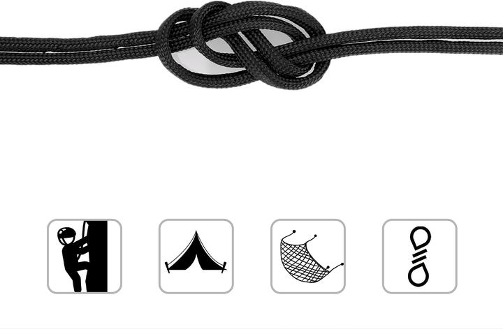 Produktbild Intirilife 31m Nylon Outdoor Seil in SCHWARZ (31 m)