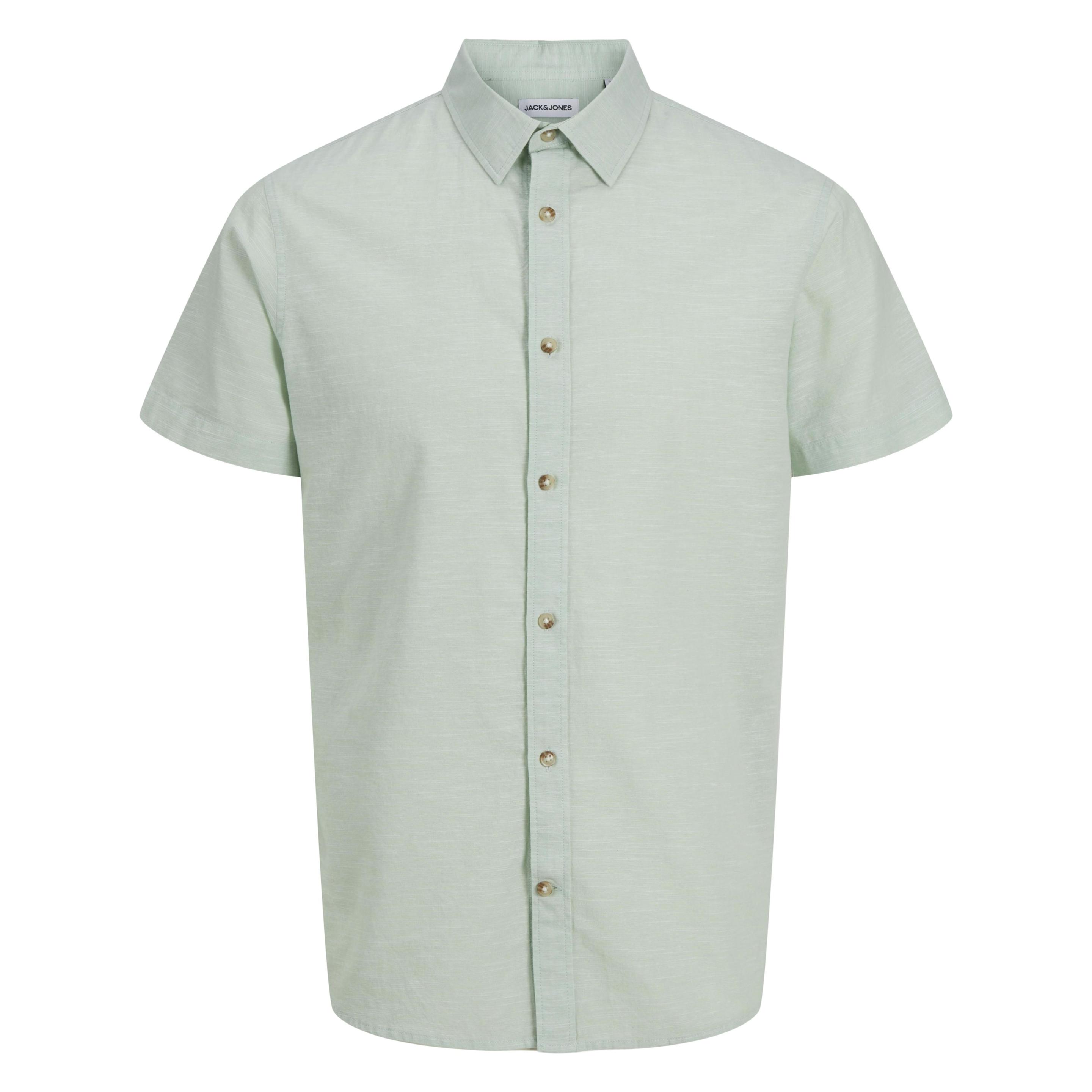 Jack & Jones, Herren, Hemden, Jjesummer Shirt Ss Sn, Grün, (M)