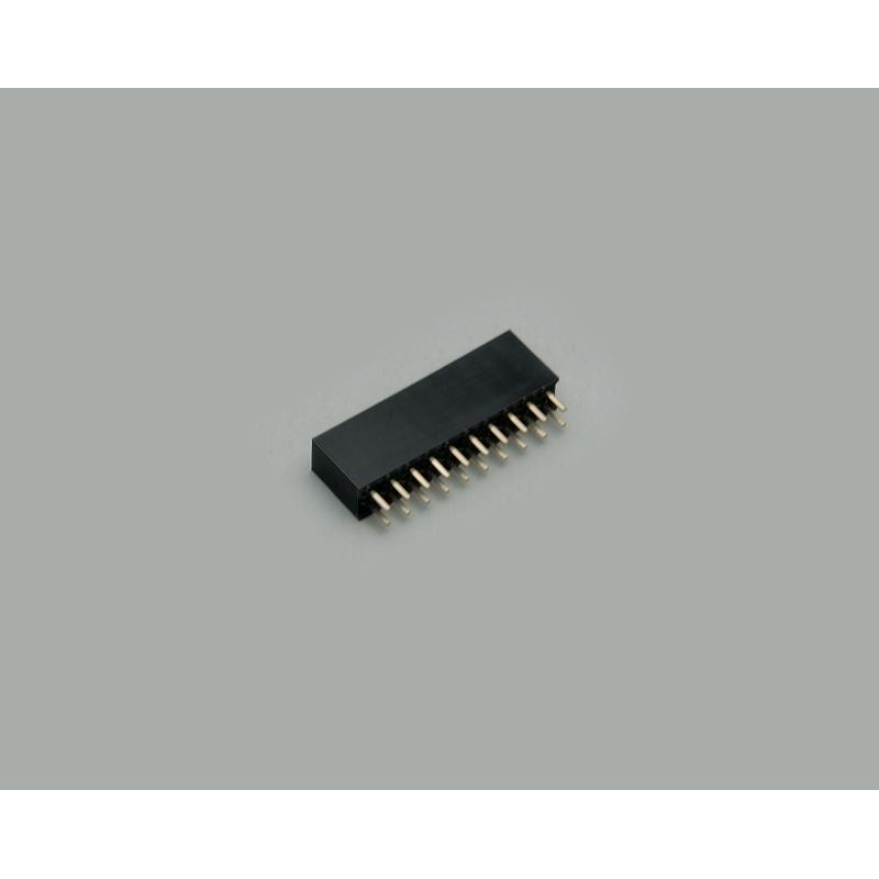 BKL Electronic Buchsenleiste (Standard) Anzahl Reihen: 2 Polzahl je Reihe: 6 101, Elektronikkabel + Stecker, Gold, Schwa...