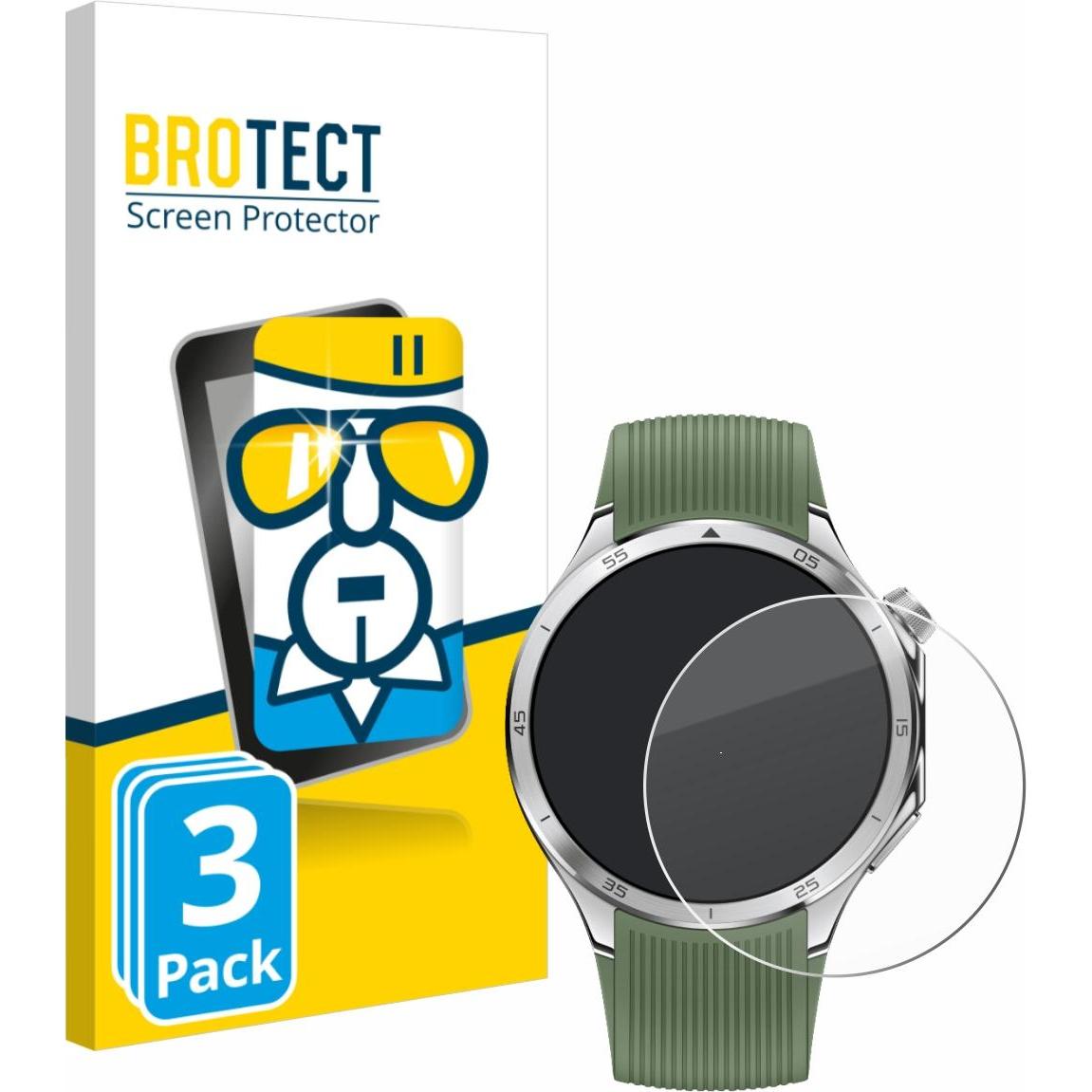 BROTECT Panzerglas Displayschutz 9H Schutzglas Glas Klar Transparent, Smartwatch Schutzfolie, Transparent