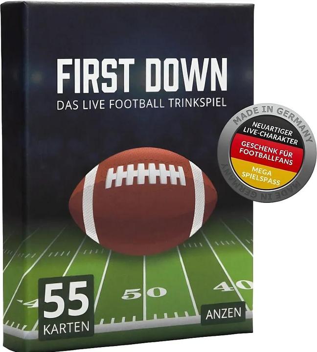 Productafbeelding Anzen Spiele FIRST DOWN - Het Live Football Drinking Game (d) (3 - 12 Spelers)