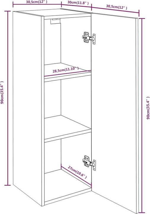 Produktbild VidaXL Halle (30.5 x 30 x 90 cm)