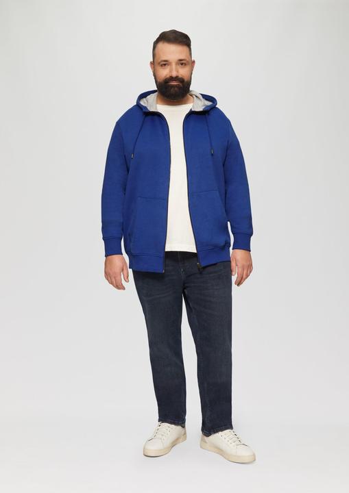 Produktbild s.Oliver Sweatshirt Jacke Sweatshirt-Jacke mit Kapuze und Logo (XXL)