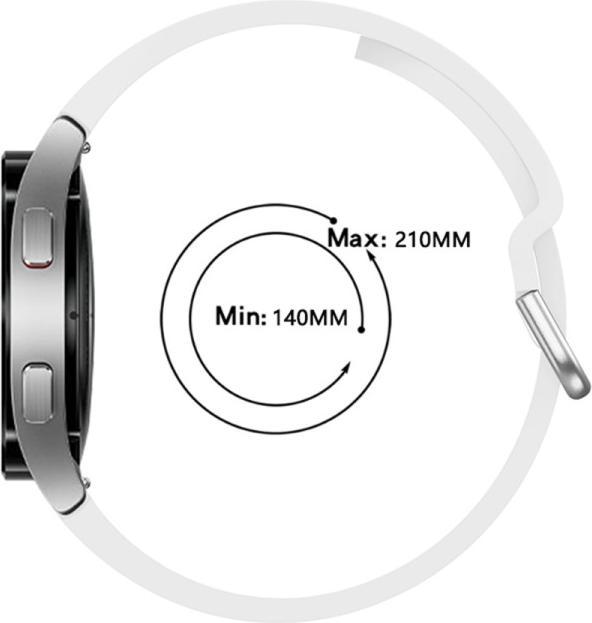 Actual product image Cover-Discount Galaxy Watch 4 44mm - Sport bracelet white (44 mm, Silicone)