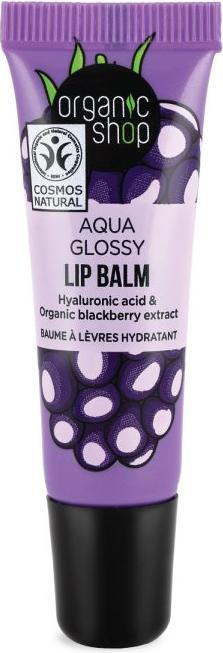 Natura Siberica Aqua Glossy Lip Balm Hyaluron Therapy mit Hyaluronsäure und Brombeerextrakt 10ml (Lippenbalsam, 10 ml)