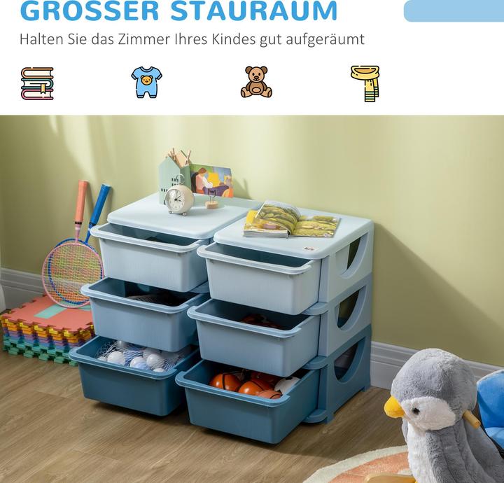 Actual product image Homcom Children's drawer unit with rounded edges