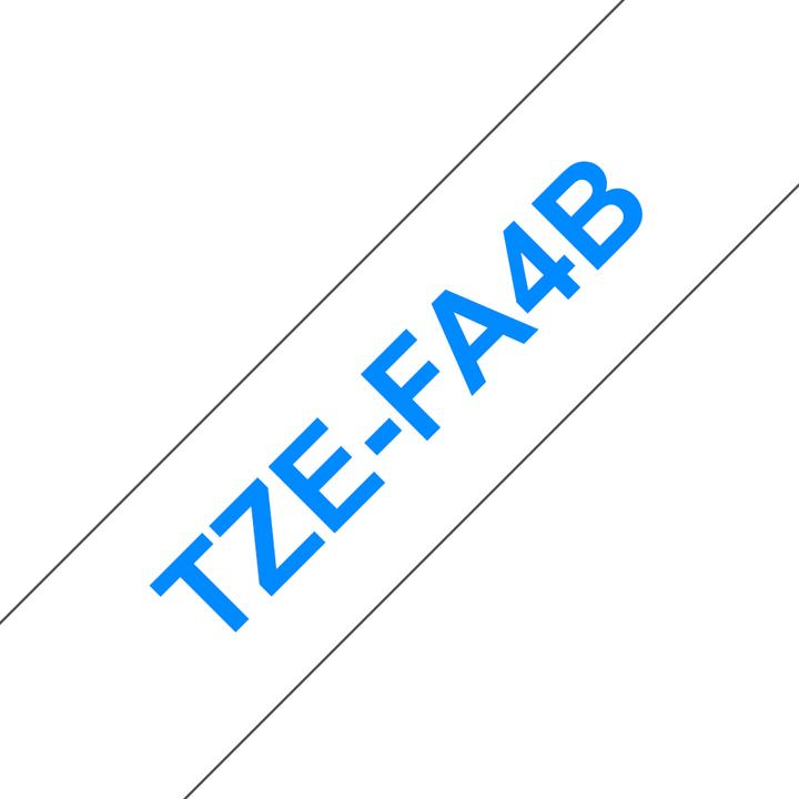 Produktbild Brother TZE-FA4B DirectLabel Aufbügelband blau auf weiss 18mm x 3m (1.80 cm, Blau)