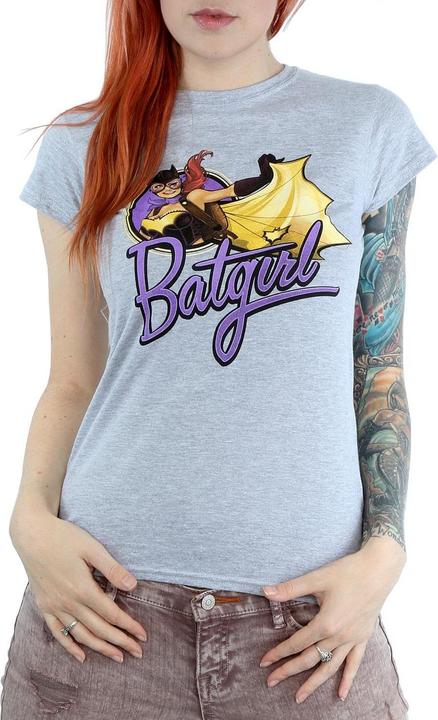 Actual product image DC Bombshells Womens/Ladies Batgirl Badge Heather T-Shirt (XL)