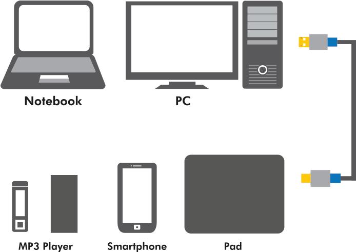Image du produit LogiLink BUAM210 (1 m, USB 2.0)
