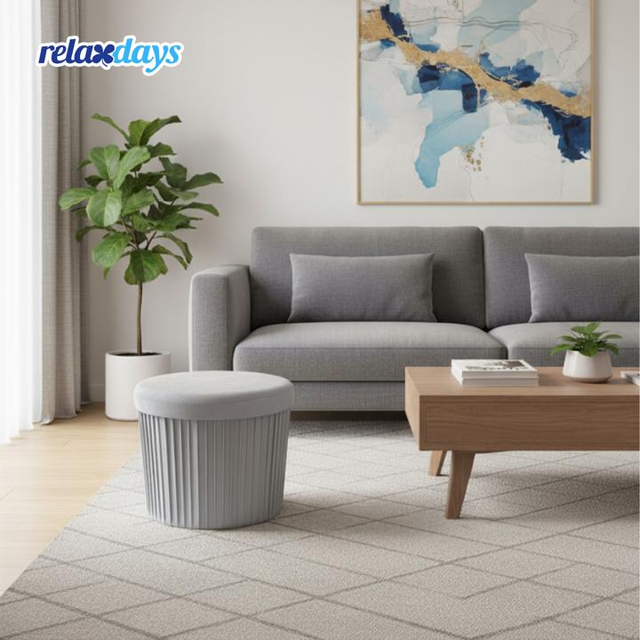 Image du produit Relaxdays Hocker aus Samt mit Stauraum