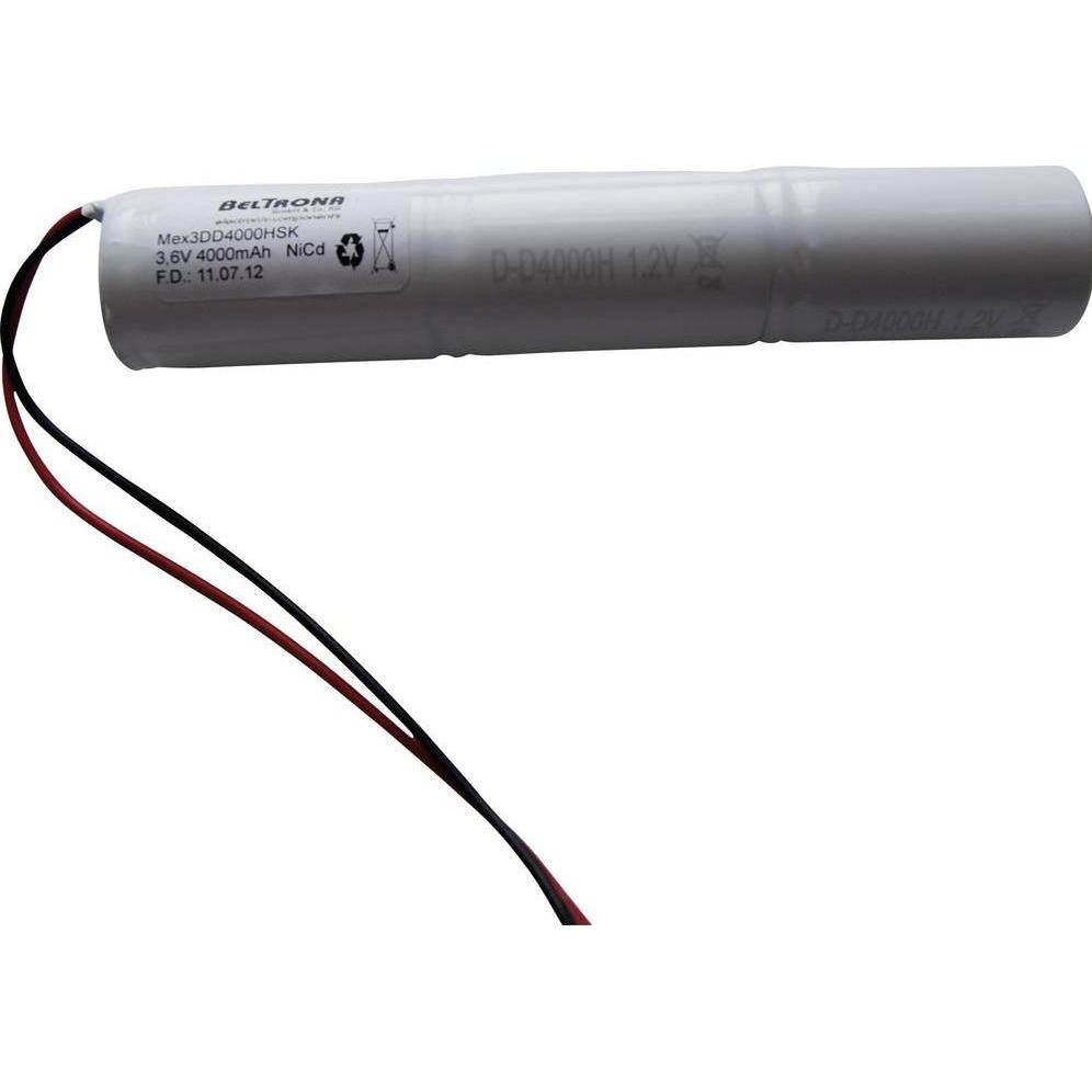 Beltrona Fluchtweg-Notleuchtenakku 4000 mAh mit Kabeln, USV Zubehör