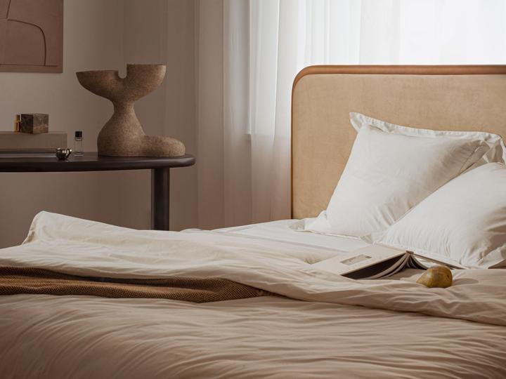 Actual product image Micadoni Storage Bed With Headboard, "Aveline", Navy Blue, 214x175x117 Made in Europe (160 x 200 cm)