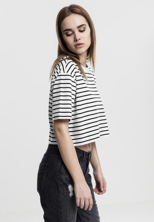 Produktbild Urban Classics Ladies Short Striped Oversized Tee (S)