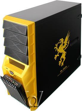 Actual product image In Win Griffin Midi Tower - black/yellow (ATX)
