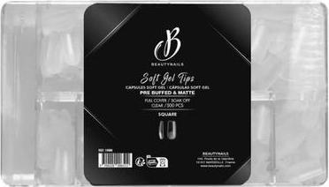 Produktbild Beautynails Bna Tips Soft Gel Square Pre Buffed & Matte - 500 Pieces