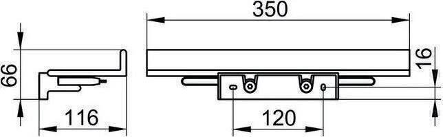Produktbild Keuco Duschablage COLLECTION REVA m Glasabzieher m Haken we
