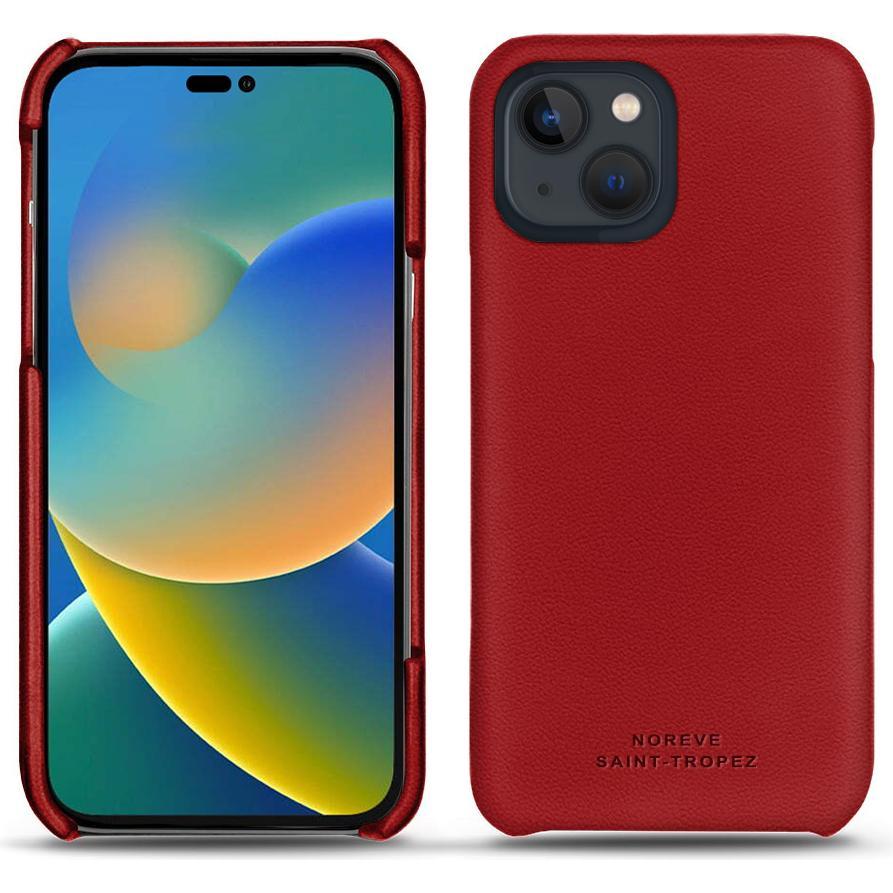 Noreve Lederschutzhülle (Apple iPhone 14), Smartphone Hülle, Rot