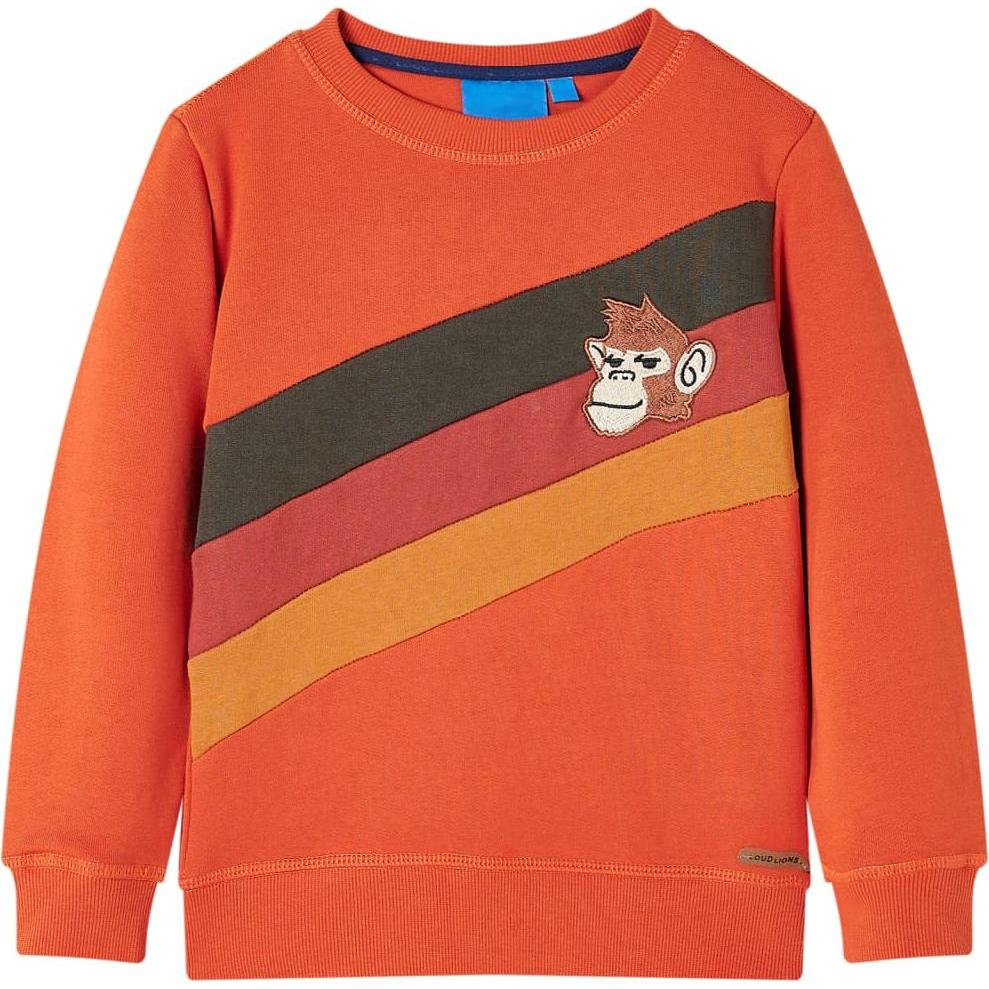 VidaXL, Jungen, Pullover, Kinder-Sweatshirt Orange 140,Material: 92 % Baumwolle. 8, Orange, (140)