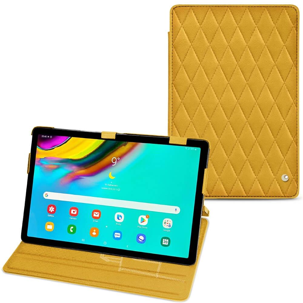 Noreve Lederschutzhülle horizontal (Galaxy Tab S5e), Tablet Hülle, Orange