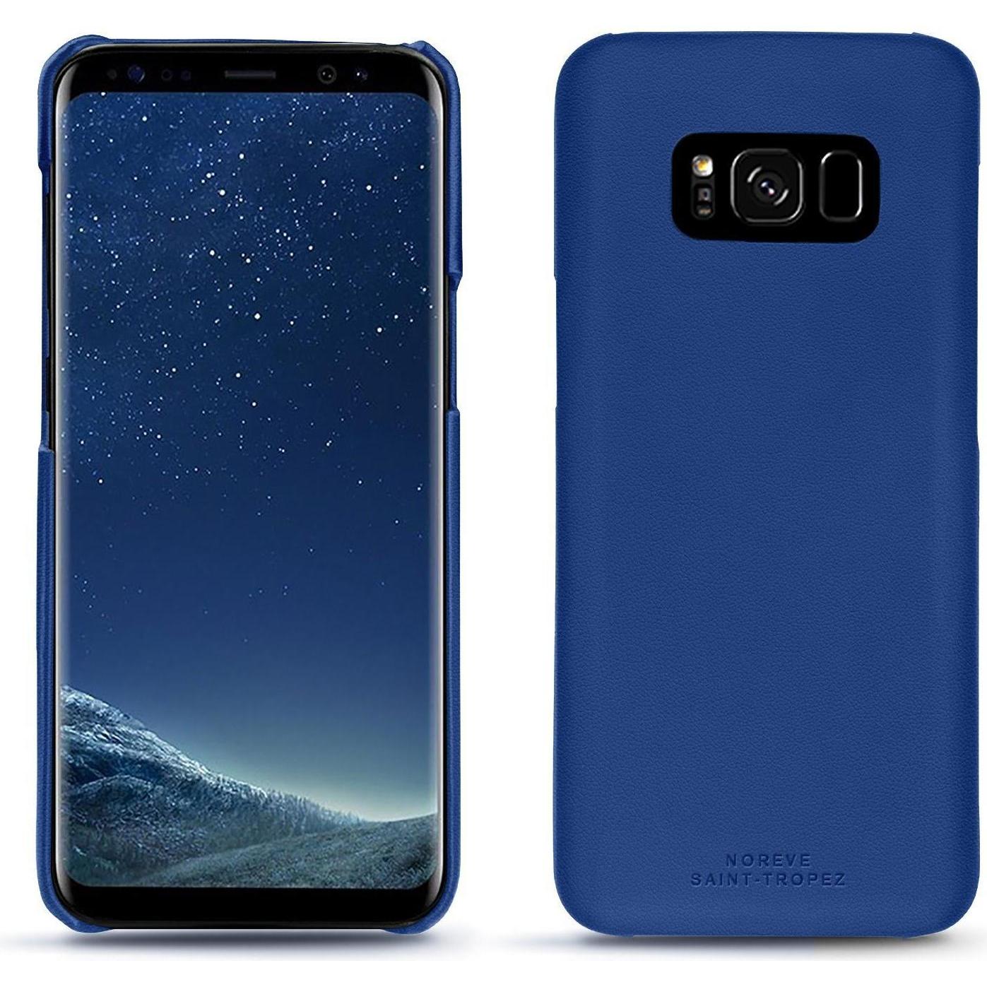 Noreve Lederschutzhülle (Samsung Galaxy S8+), Smartphone Hülle, Blau