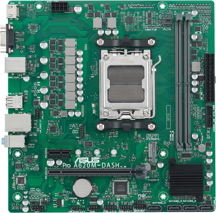 Actual product image ASUS MB PRO A620M-DASH-CSM (AMD,AM5,DDR5,mATX) (AM5, AMD A620, mATX)