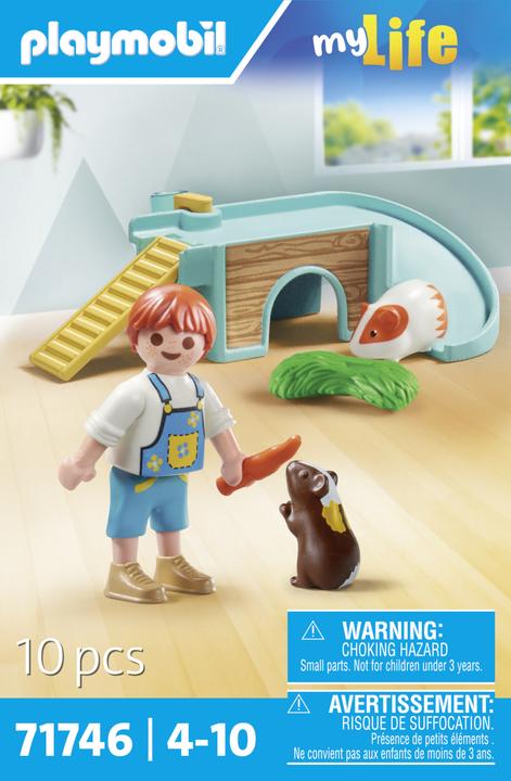 Produktbild Playmobil Junge mit Meerschweinchen (71746, Playmobil My Life)