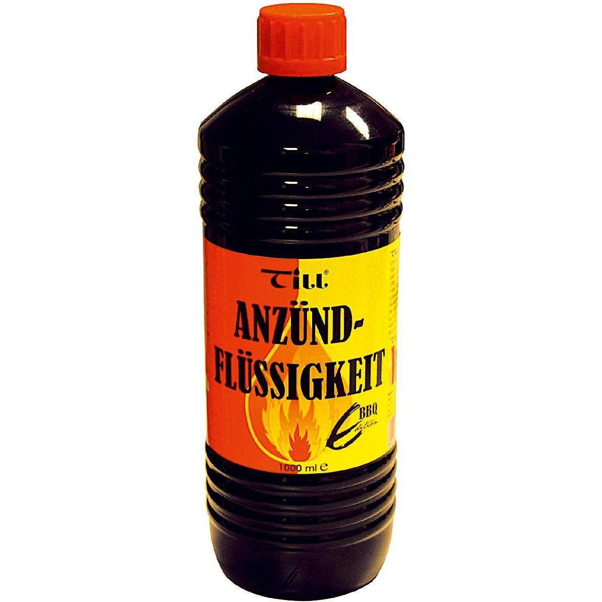 Till-Zündfix, Anzündhilfe, Grillanzünder flüssig mit kindersicheren Verschluss 1 l