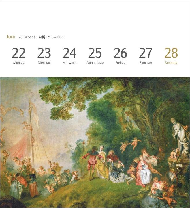 Produktbild Harenberg Kunstgenuss Postkartenkalender 2026 - Kalender mit 53 Kunstpostkarten