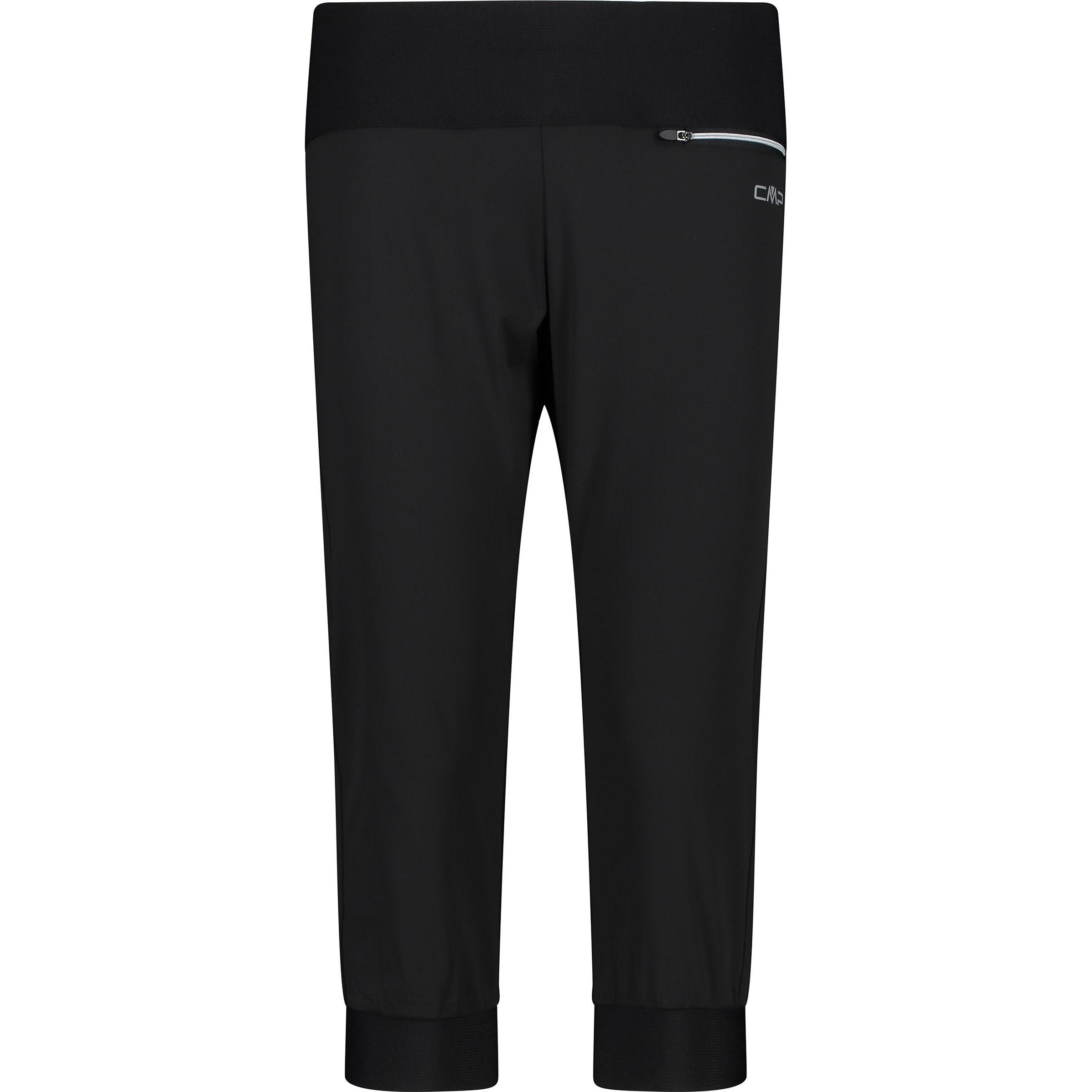 Thumbnail - CMP Campagnolo, Damen, Langlaufhose, Stretch Capri Hose (M), Schwarz, M