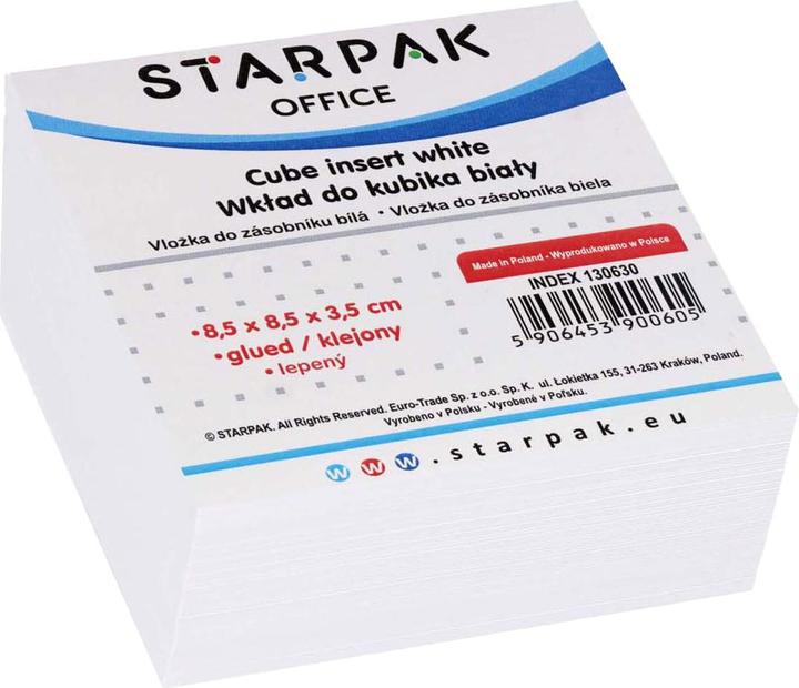 Actual product image Starpak White glued cube insert, 85x85 mm (85 x 85 mm)